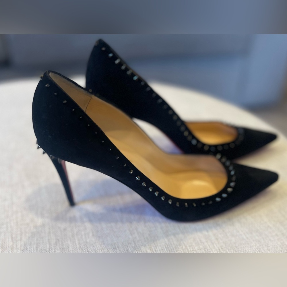 Christian Louboutin Women's Black Spike Studded Heels / Size: 40.5/ 9.5 in US - Picture 13 of 14